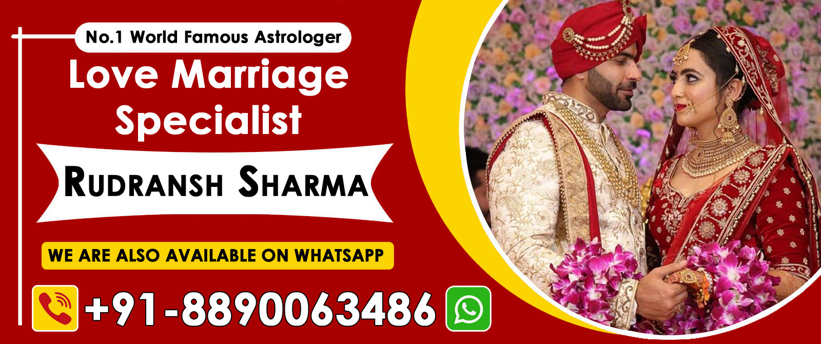 World Famous Astrologer Rudransh Sharma Ji +91-8890063486